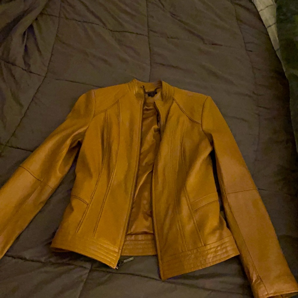 Leather Jacket, brown size 2